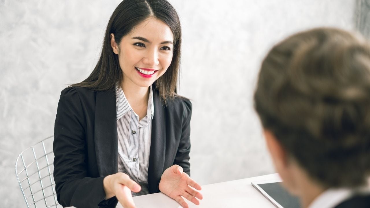 asian woman interview